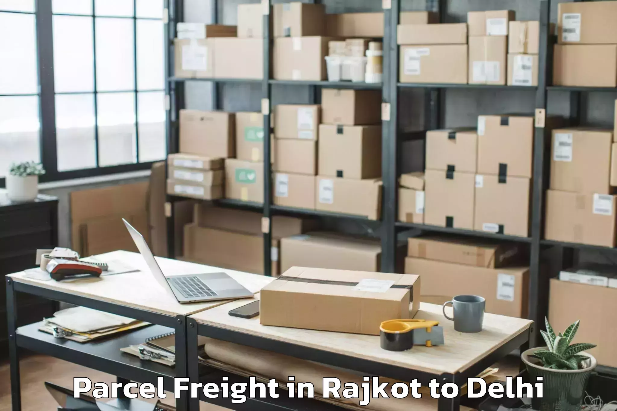 Discover Rajkot to Preet Vihar Parcel Freight